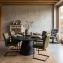 Premana Esstisch schwarz oval 240 cm - Tower Living