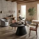 Premana Esstisch schwarz oval 260 cm - Tower Living