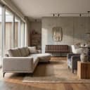 Prescot 2 5-AR + Chaise L - Sahara 400 Espresso - Tower Living