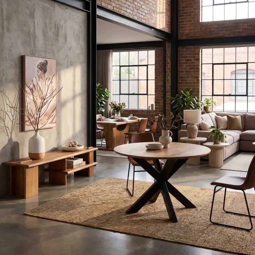 Runder Esstisch Madison Natur-Mangoholz 130 cm