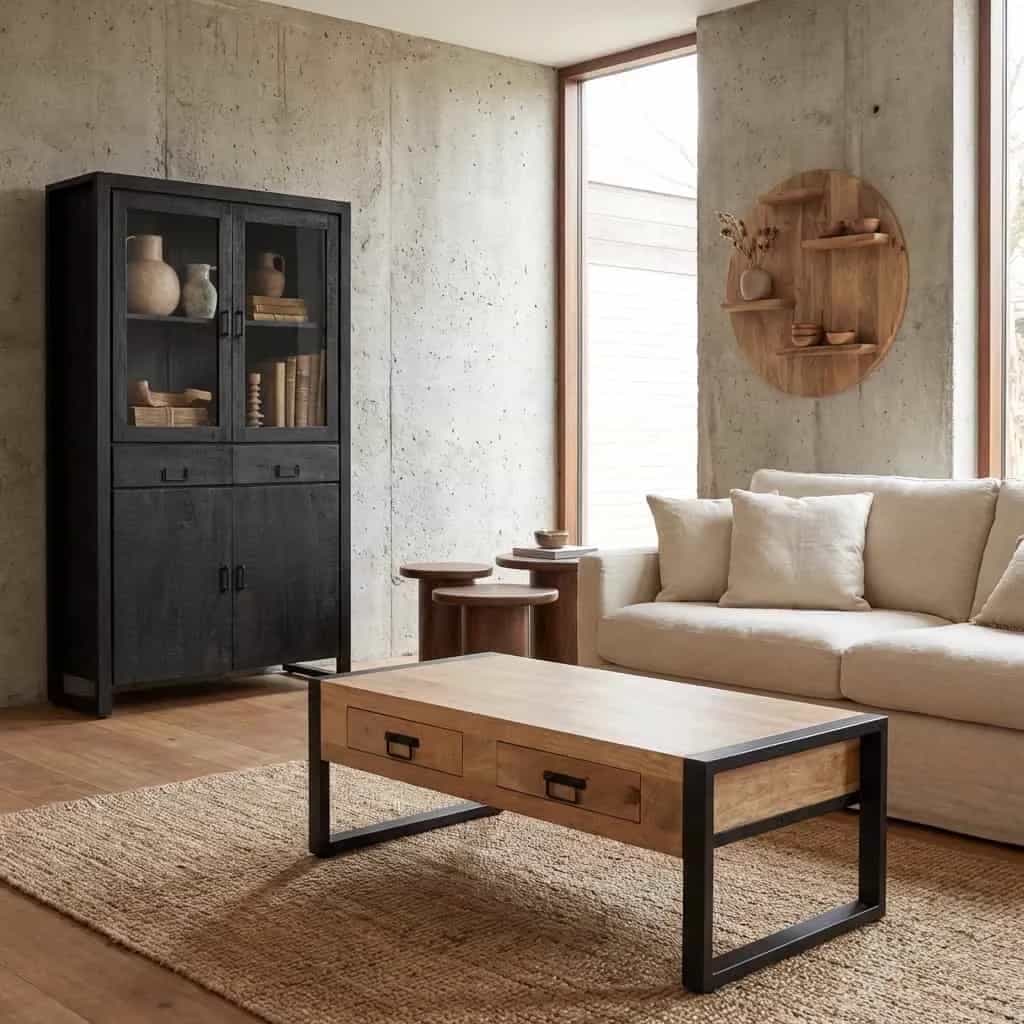 Couchtisch Britt | 120 cm | zwei Schubladen