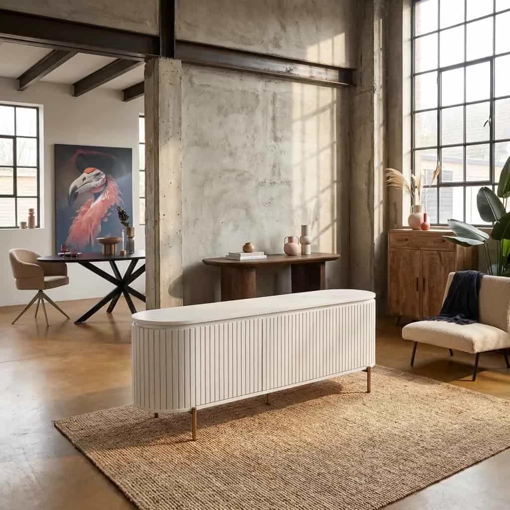 TV-Möbel Solana Sand Mangoholz 165 cm