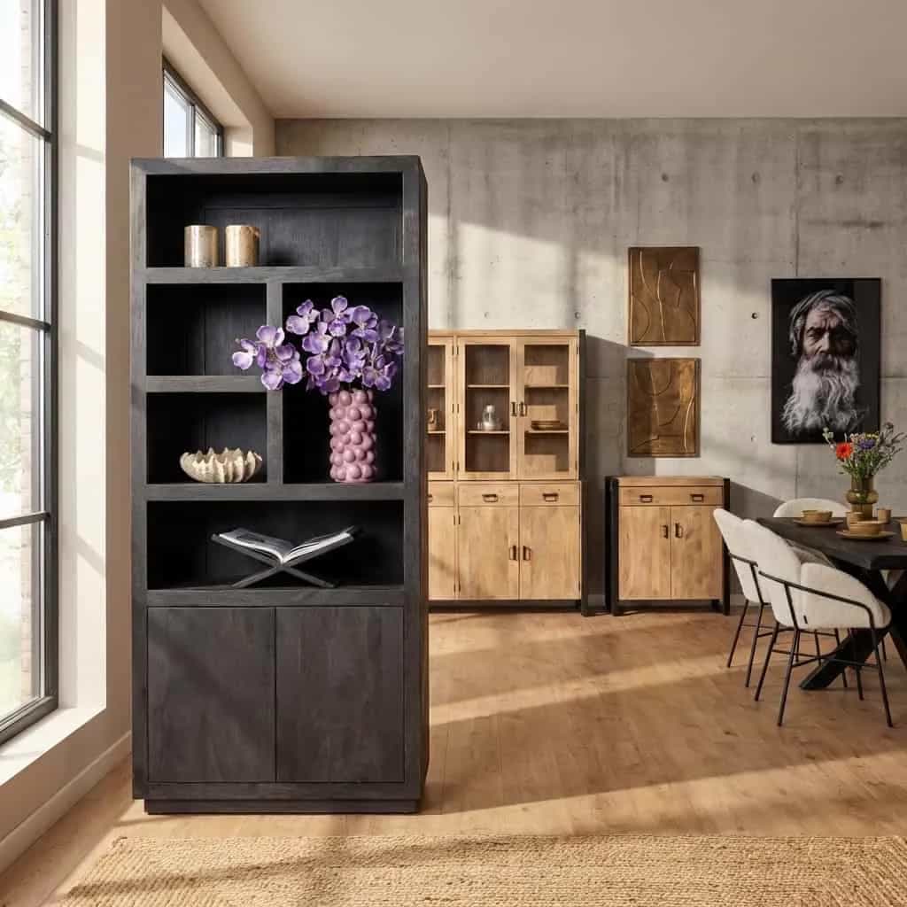 Sideboard Brüssel Schwarz | 90 cm