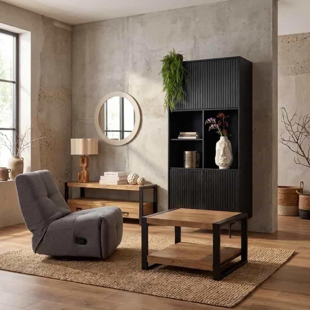 Garderobe Madison Schwarz | 90 cm