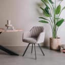 Bruno Armlehnstuhl - Stoff Nature 120 Beige Grey (drehbar) - Tower Living