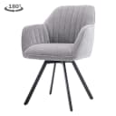 Bruno Armstuhl - Stoff Nature 452 Blaugrau (drehbar) - Tower Living