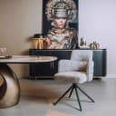 Rumo Sessel - Stoff ATS118-20 hellgrau (drehbar) - Tower Living