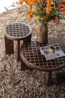 Couchtisch TiledUp aus Mangoholz und Keramik - By-Boo