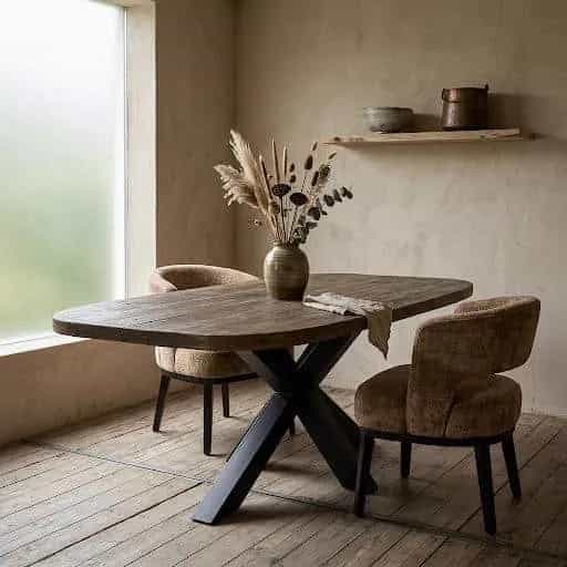 Esstisch Donny Altes Holz Dänisch Oval