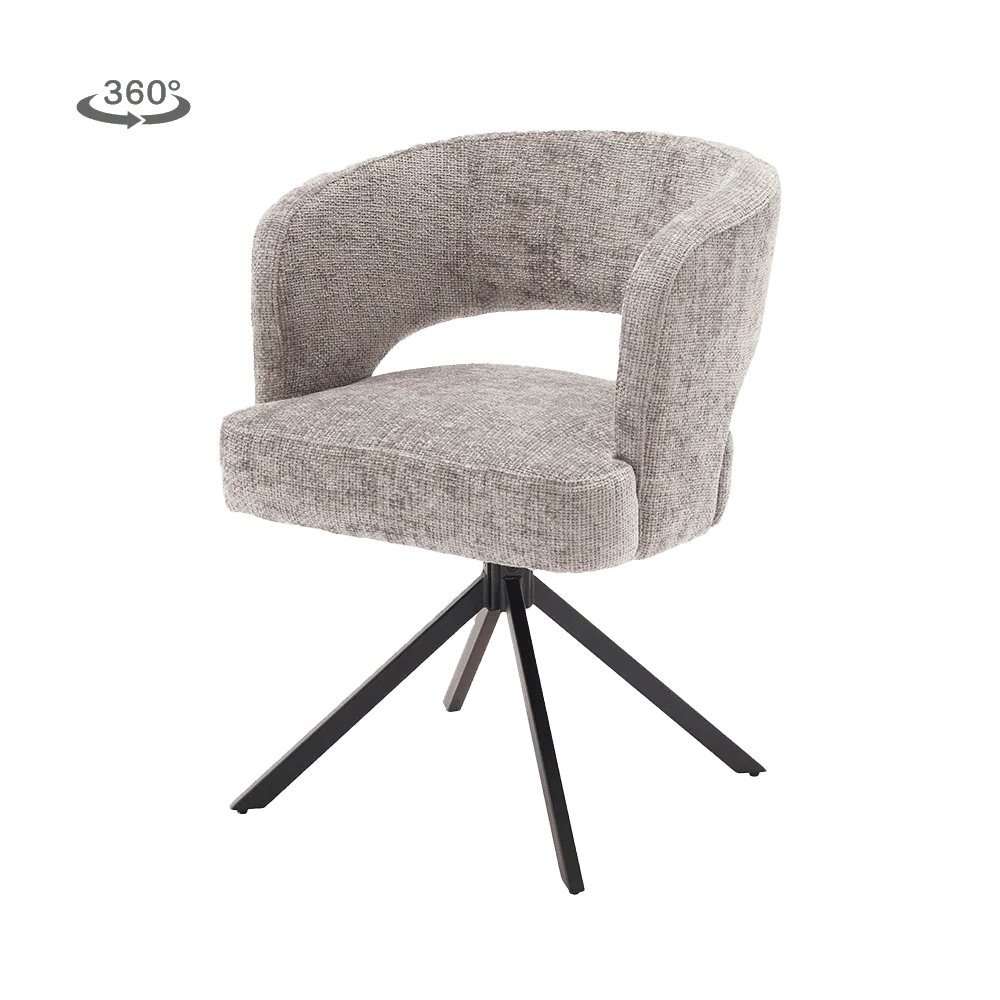 Mura Sessel - Stoff Haga 09 silber (drehbar)