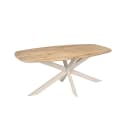 Dänischer ovaler Esstisch Ferris Natur, Beine in Sand-Eiche, 180 cm - Starfurn