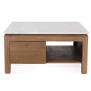 Quadratischer Couchtisch Dallas, naturbelassenes Mangoholz, 80 cm - Starfurn