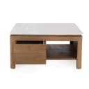 Quadratischer Couchtisch Dallas, naturbelassenes Mangoholz, 80 cm - Starfurn