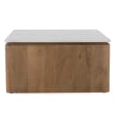 Quadratischer Couchtisch Dallas, naturbelassenes Mangoholz, 80 cm - Starfurn