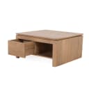 Quadratischer Couchtisch Dallas, naturbelassenes Mangoholz, 80 cm - Starfurn