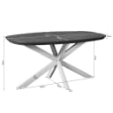 Dänischer ovaler Esstisch Madison, braun, Beine in Sandfarbe, Mangoholz, 160 cm - Starfurn
