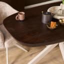 Dänischer ovaler Esstisch Madison, braun, Beine in Sandfarbe, Mangoholz, 160 cm - Starfurn