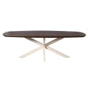 Dänischer ovaler Esstisch Madison, braun, Beine in Sandfarbe, Mangoholz, 240 cm - Starfurn