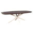 Dänischer ovaler Esstisch Madison, braun, Beine in Sandfarbe, Mangoholz, 200 cm - Starfurn