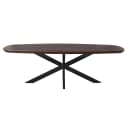 Dänischer ovaler Esstisch Madison, braun, schwarze Beine, Mangoholz, 280 cm - Starfurn