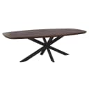 Dänischer ovaler Esstisch Madison, braun, schwarze Beine, Mangoholz, 240 cm - Starfurn