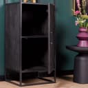Bücherregal New York, schwarz, Mangoholz, 55 cm - Starfurn