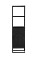 Bücherregal New York, schwarz, Mangoholz, 55 cm - Starfurn