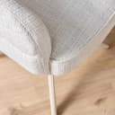 Drehbarer Esszimmerstuhl Bella Off White, Fuß in Sand - Starfurn