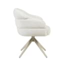 Drehbarer Esszimmerstuhl Bella Off White, Fuß in Sand - Starfurn
