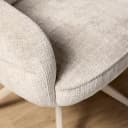 Drehbarer Esszimmerstuhl Bella Off White, Fuß in Sand - Starfurn