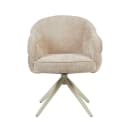 Drehbarer Esszimmerstuhl Bella Beige, Fuß in Sand - Starfurn