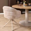 Drehbarer Esszimmerstuhl Bella Beige, Fuß in Sand - Starfurn