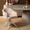 Drehbarer Esszimmerstuhl Bella Beige, Fuß in Sand - Starfurn