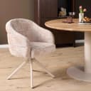 Drehbarer Esszimmerstuhl Bella Beige, Fuß in Sand - Starfurn