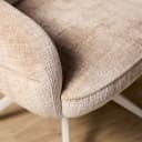 Drehbarer Esszimmerstuhl Bella Beige, Fuß in Sand - Starfurn