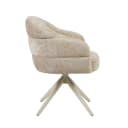 Drehbarer Esszimmerstuhl Bella Beige, Fuß in Sand - Starfurn