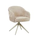 Drehbarer Esszimmerstuhl Bella Beige, Fuß in Sand - Starfurn