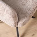 Drehbarer Esszimmerstuhl Bella, beige, mit schwarzen Beinen - Starfurn