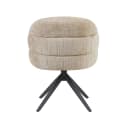 Drehbarer Esszimmerstuhl Bella, beige, mit schwarzen Beinen - Starfurn