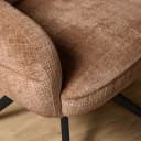 Drehbarer Esszimmerstuhl Bella Cinnamon, schwarze Beine - Starfurn