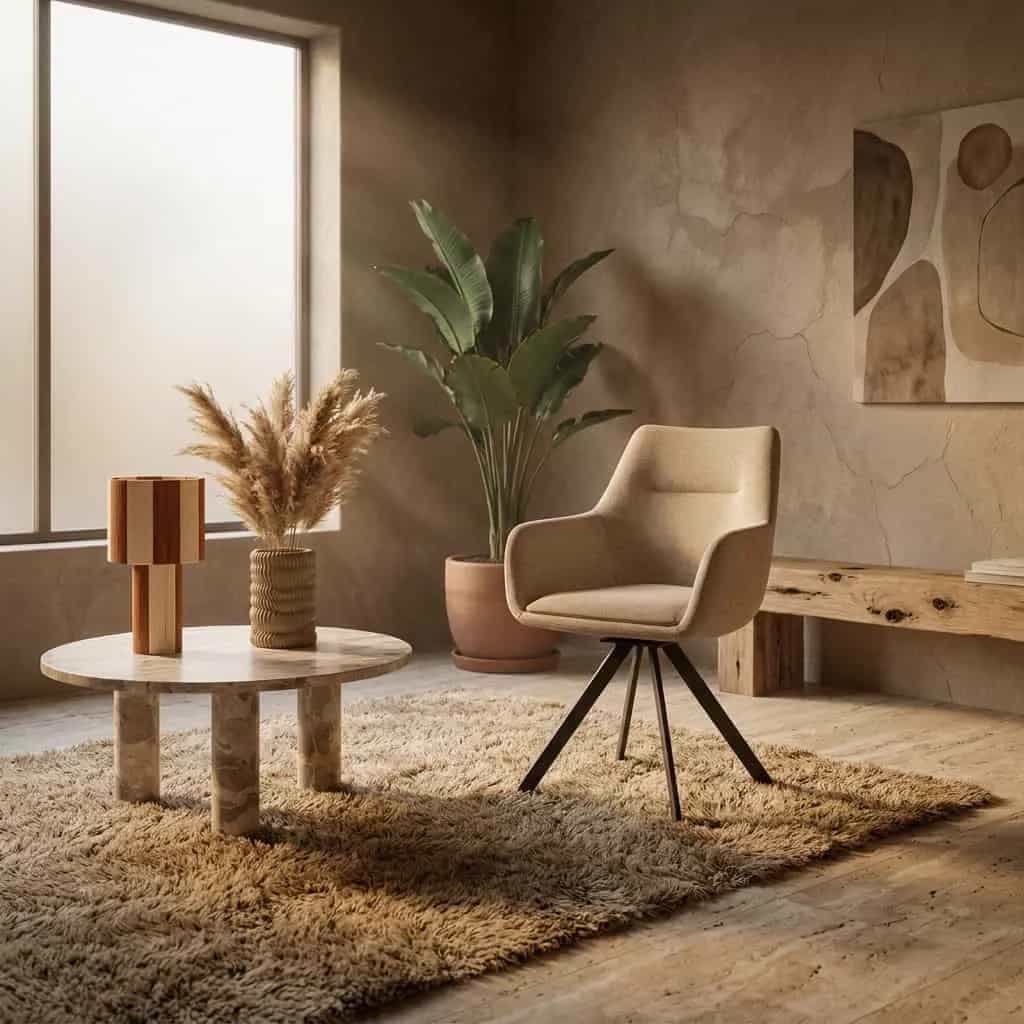 Stuhl Bliss mit Armlehnen - taupe