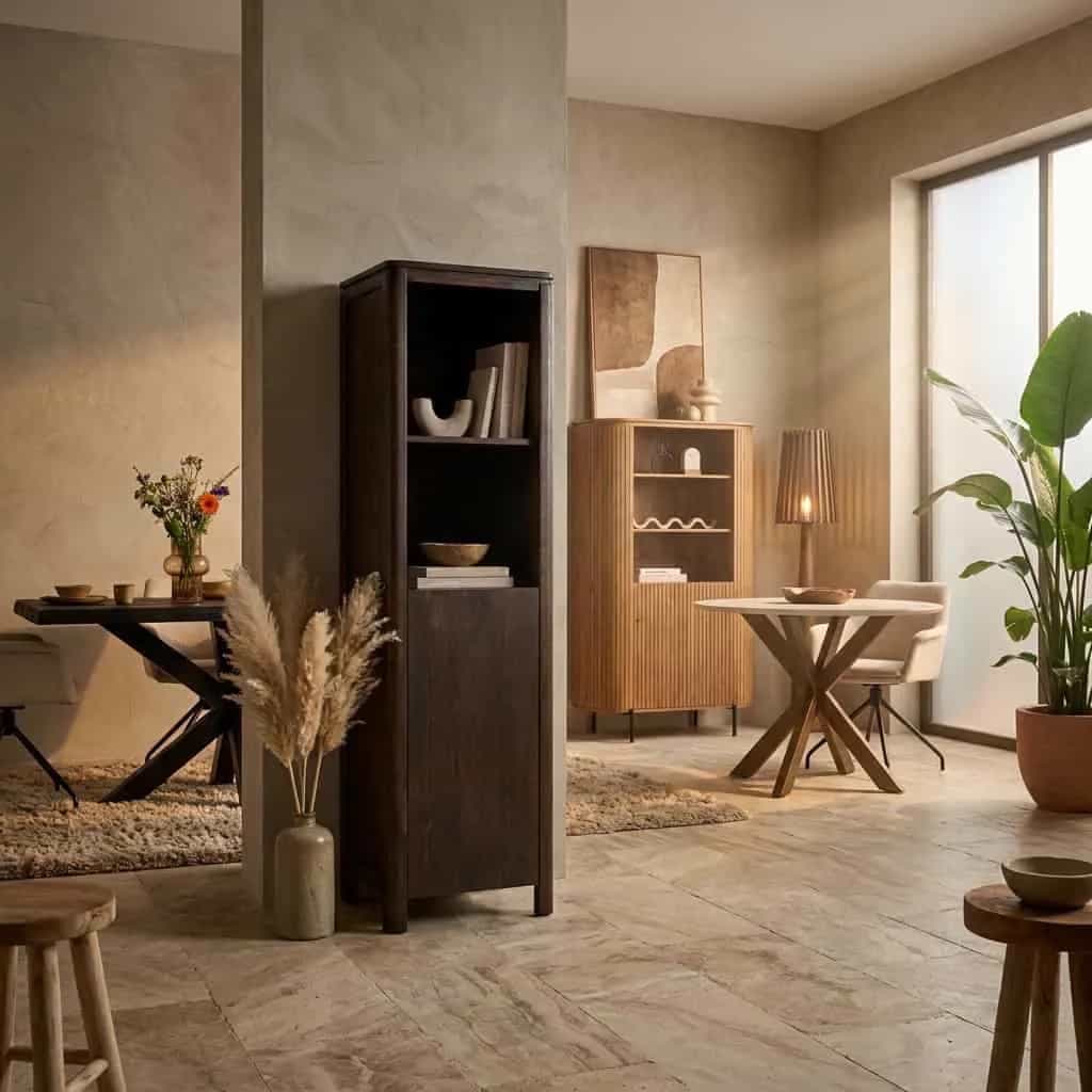 Bücherregal Dallas Braun Mangoholz 55 cm