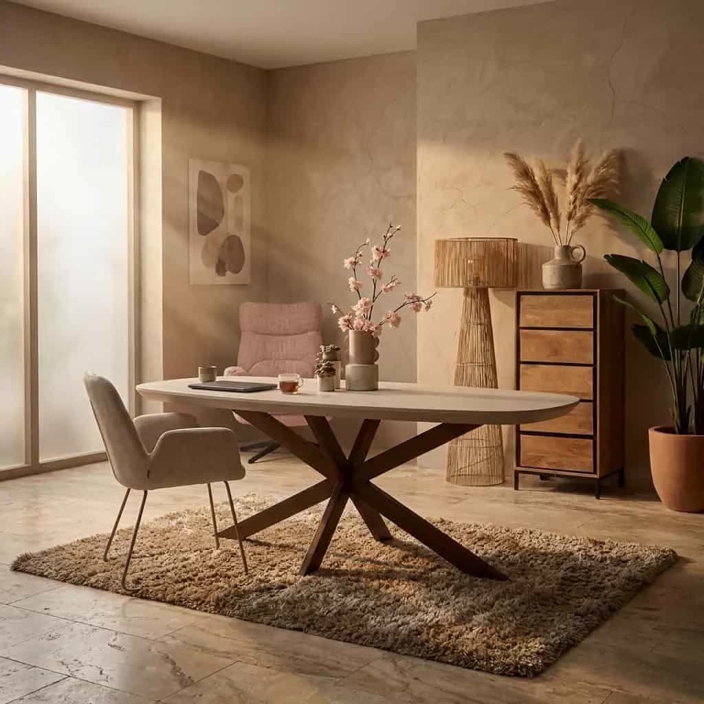 Dänischer ovaler Esstisch Madison Sand Mangoholz 160 cm