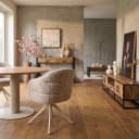 Drehbarer Esszimmerstuhl Bella Beige, Fuß in Sand - Starfurn
