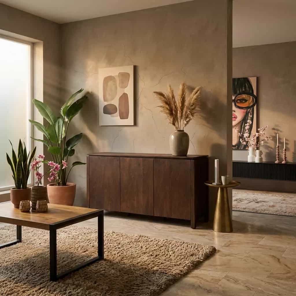 Sideboard Dallas, braunes Mangoholz, 165 cm