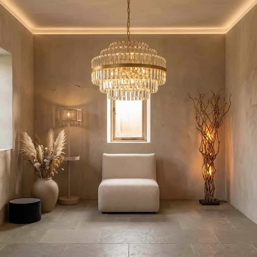 Hängelampe Desire, gebürstetes Gold, klein
