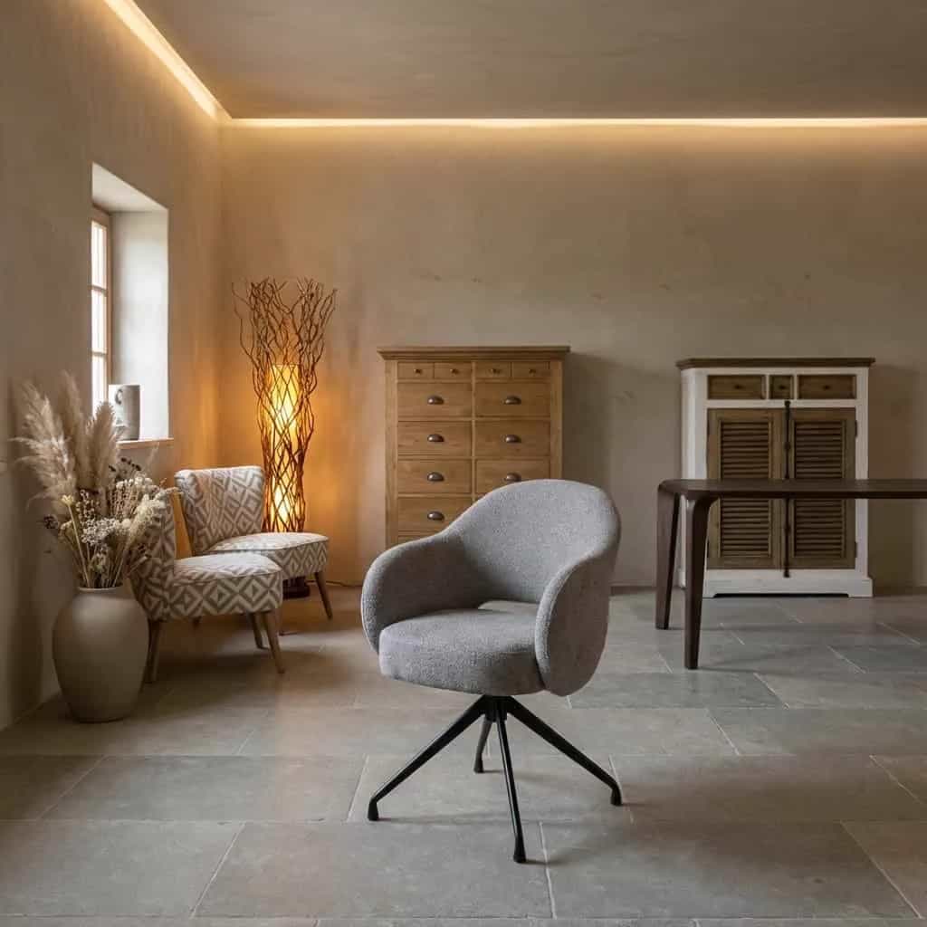 Porto Armlehnstuhl - Toro 35 beige (drehbar)