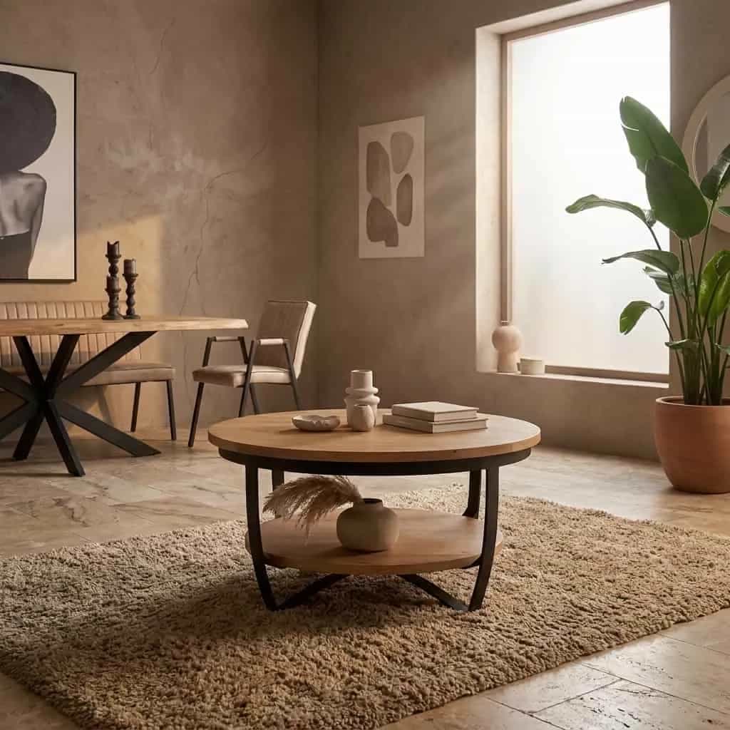 Couchtisch Paras Natur-Mangoholz 70 cm
