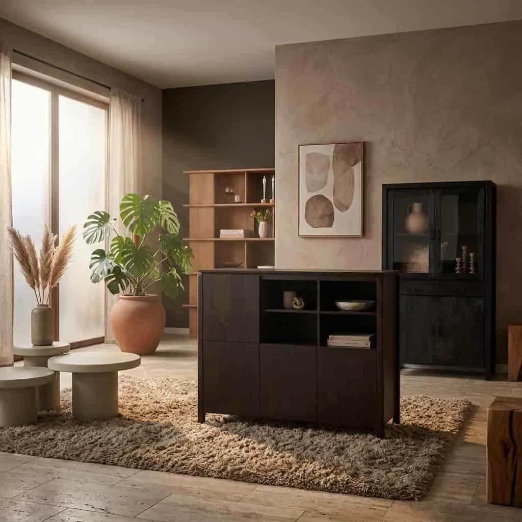 Regal XL Dallas Braun Mangoholz 160 cm