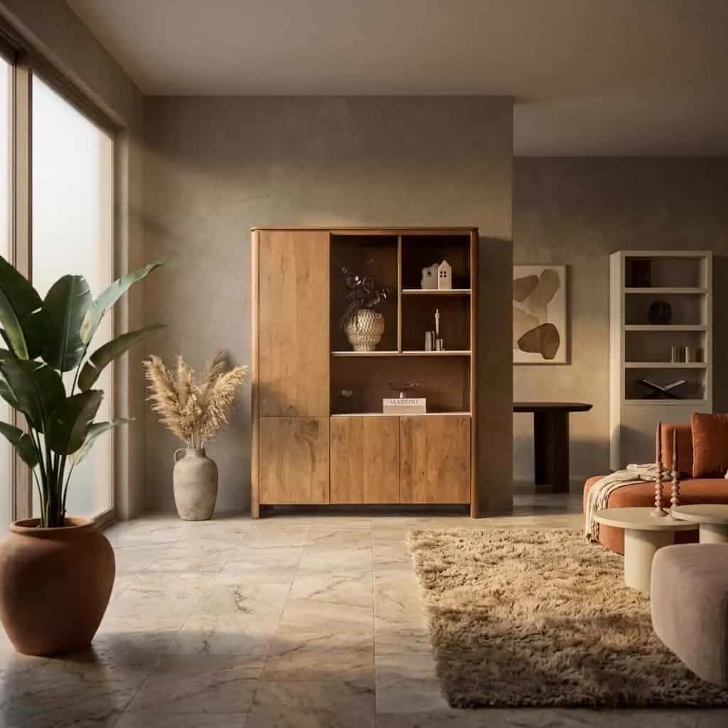 Regal XL Dallas Natur-Mangoholz 160 cm
